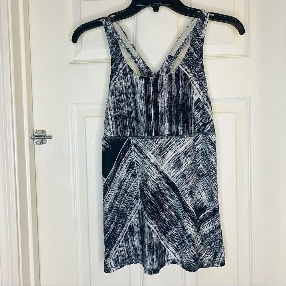 Lululemon Crossback Tank Heat Wave White Black / White Size 10